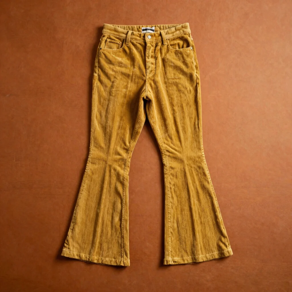 1970s Mustard Corduroy Bell Bottoms