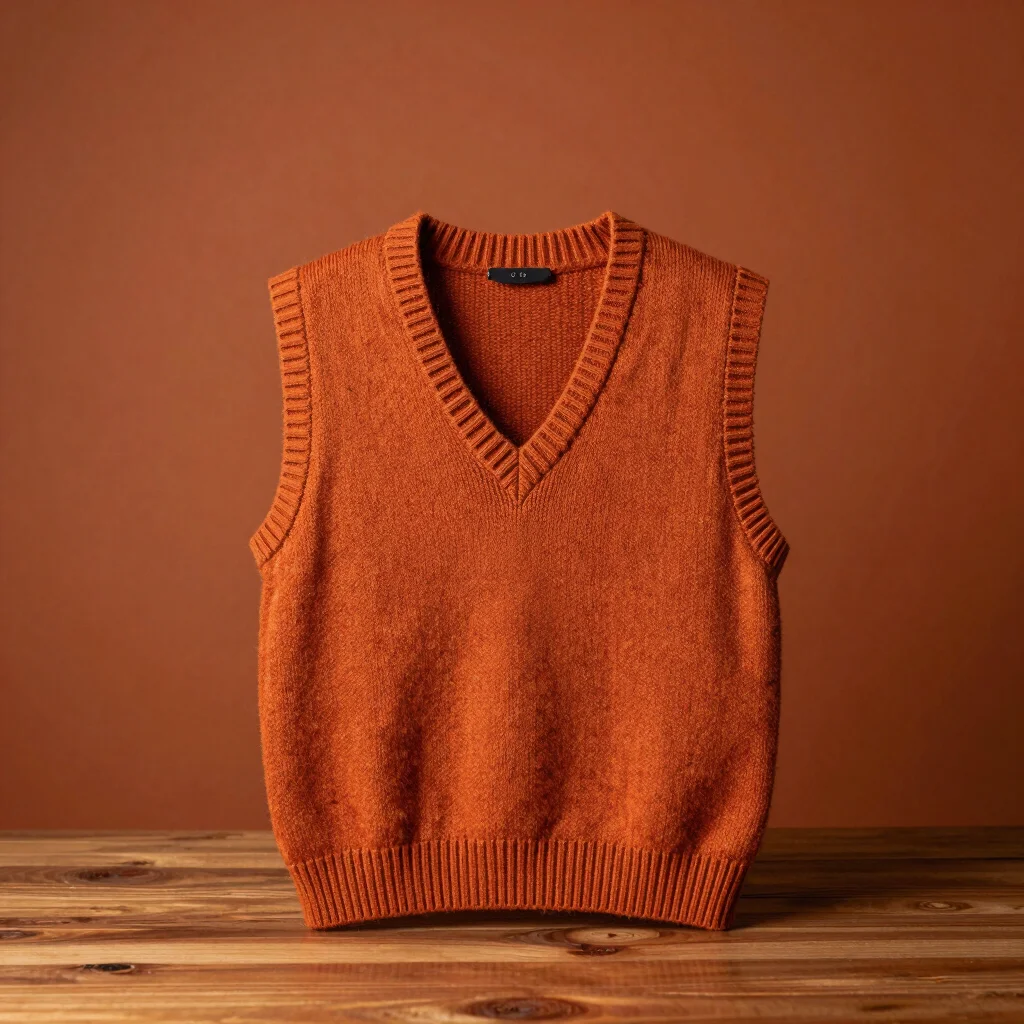 1970s Knit Patterned Sweater Vest