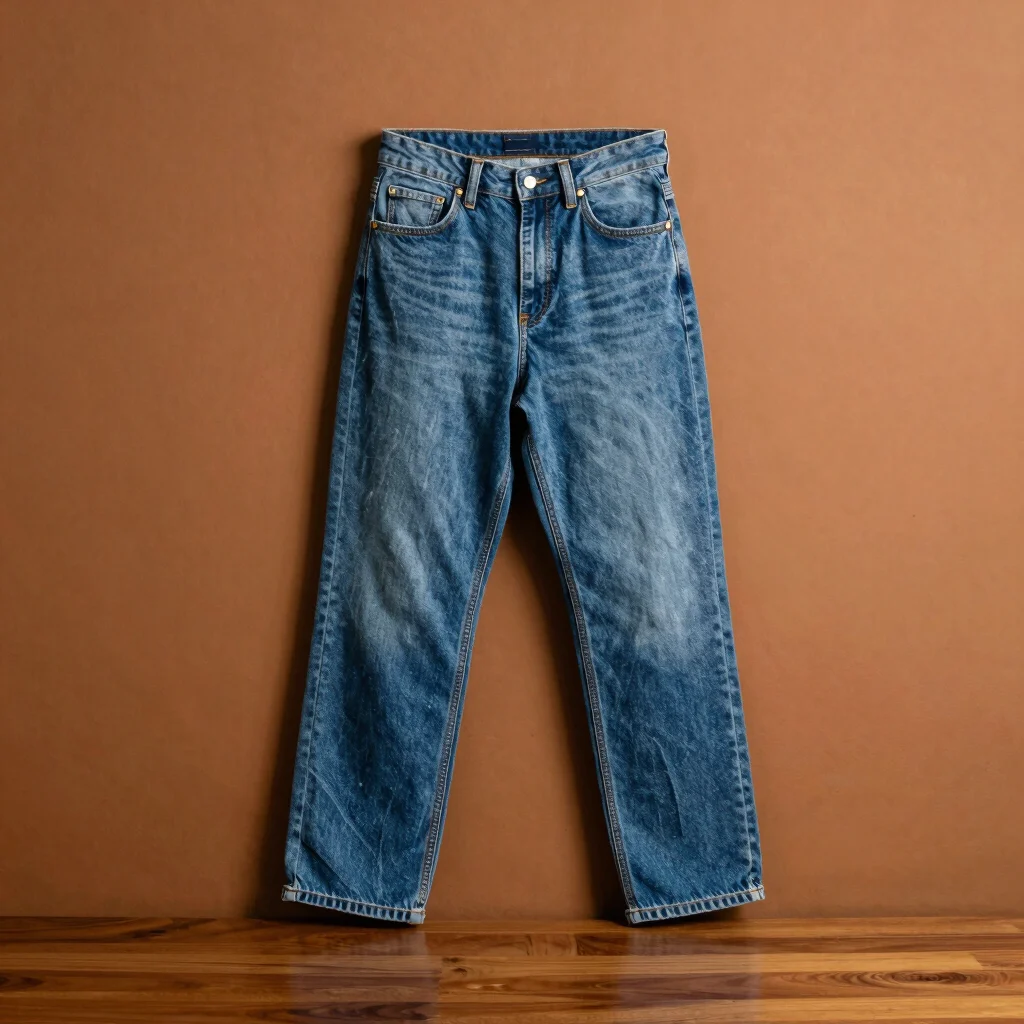 1980s High-Waisted Denim Trousers